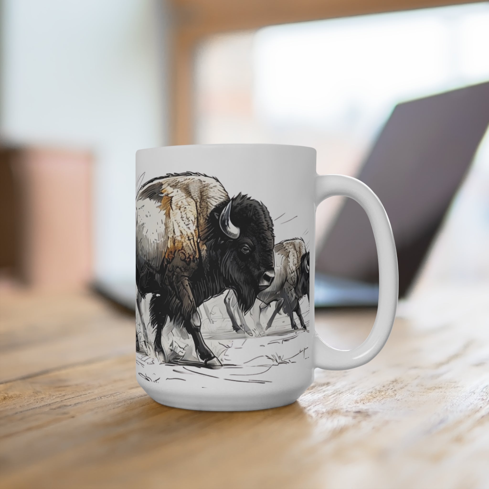 Bison Herd 15oz Ceramic Mug
